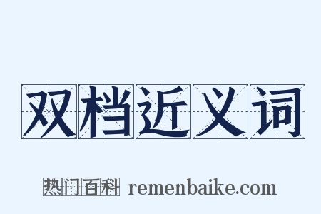 双档近义词是什么意思的图片